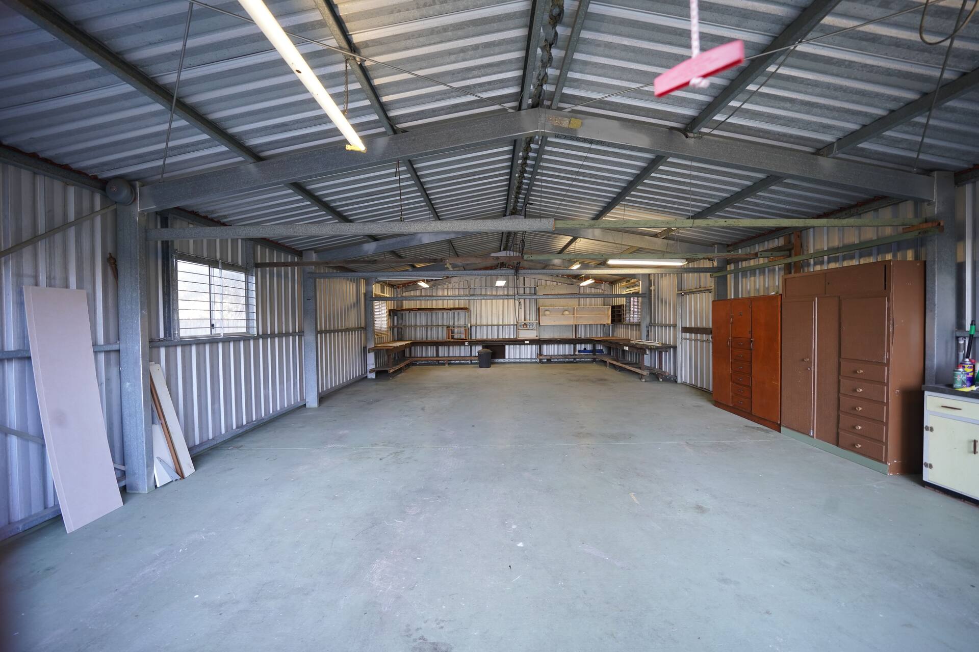 An empty shed available for storage